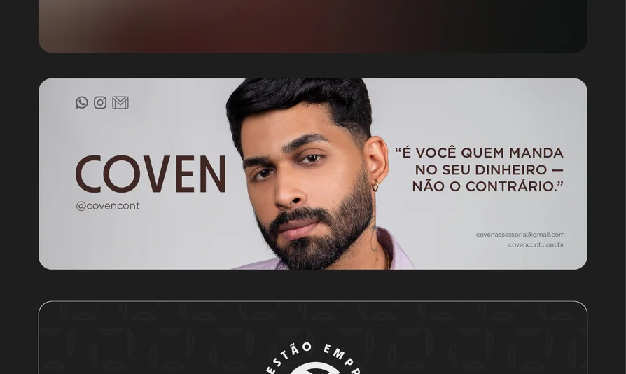 Banner de rede social da COVEN