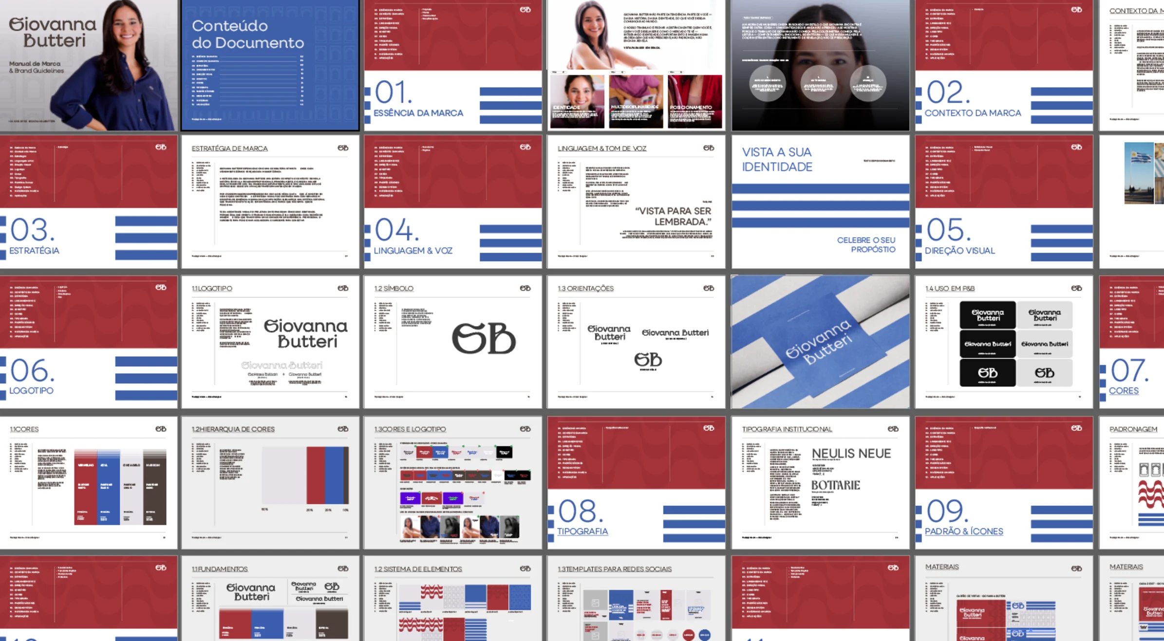 Páginas do brandbook de Giovanna Butteri